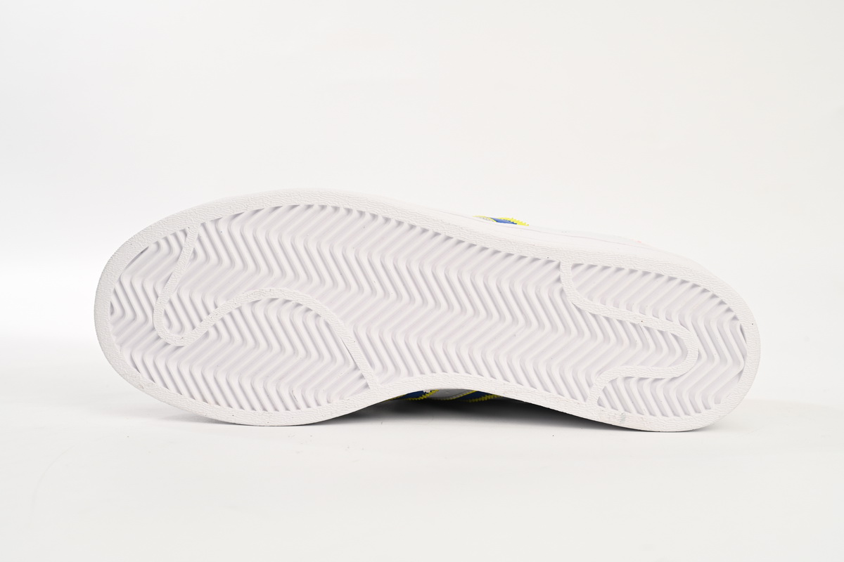 adidas Superstar Shoes White New White Blue HQ1939