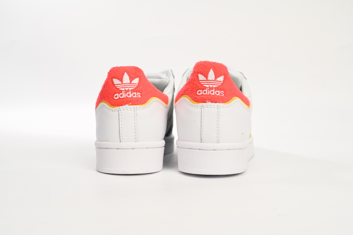 adidas Superstar Shoes White New White Blue HQ1939