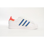 adidas Superstar Shoes White New White Blue HQ1939 