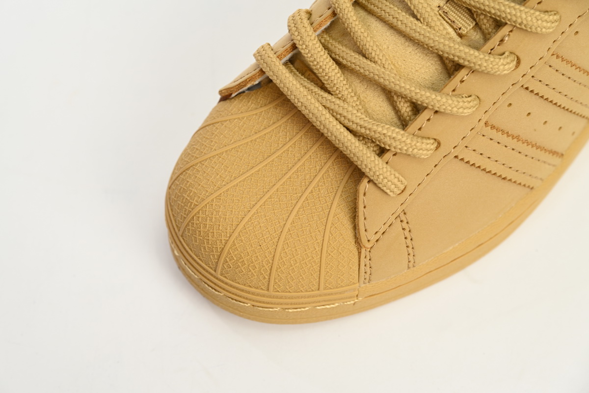 adidas Superstar Shoes White Black Wheat Yellow GZ4831