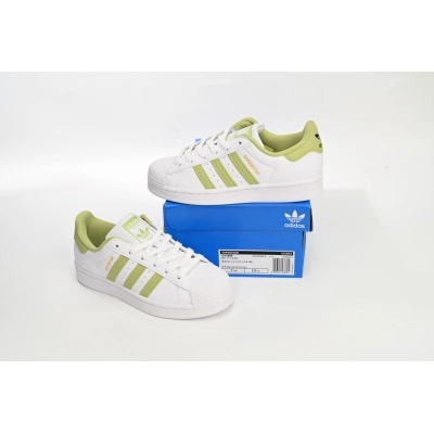 Adidas Superstar Shoes White New Cherry Blossom White Green GY5986  02