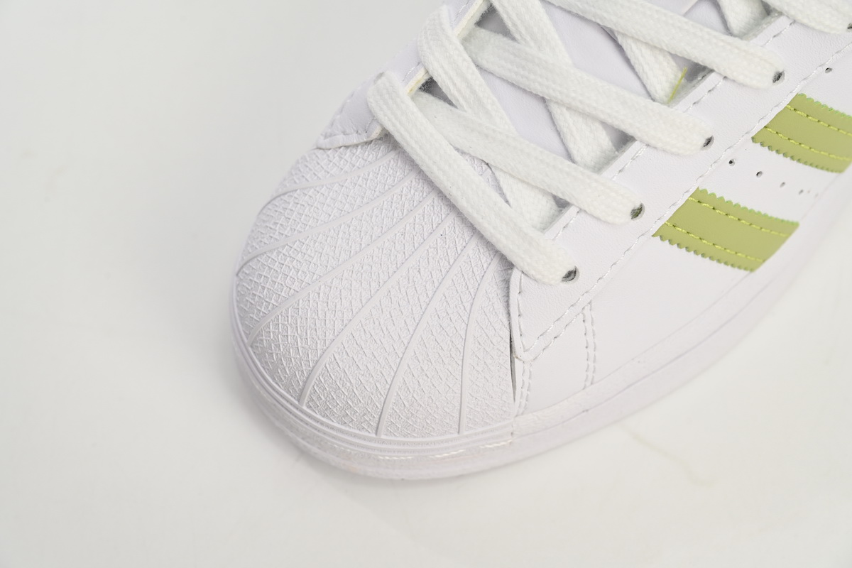 Adidas Superstar Shoes White New Cherry Blossom White Green GY5986