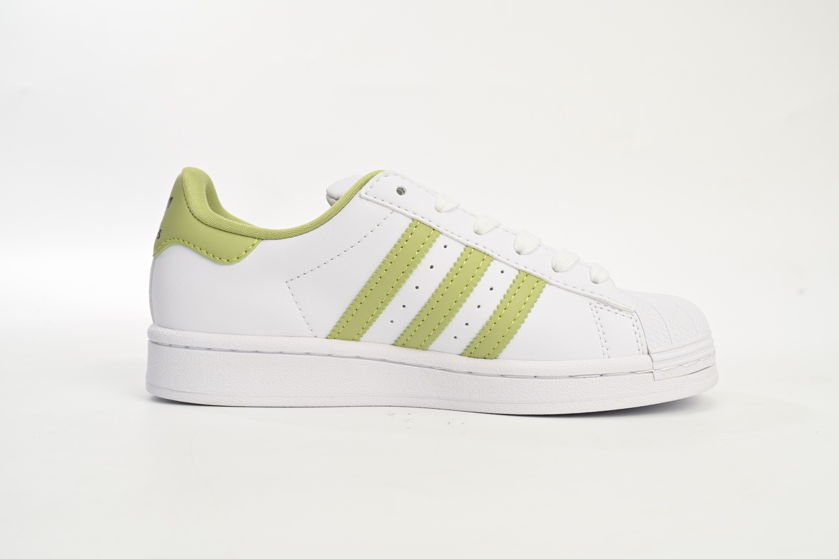 Adidas Superstar Shoes White New Cherry Blossom White Green GY5986