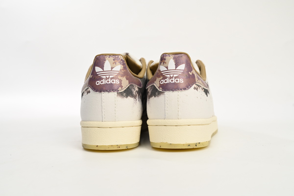 adidas Superstar Shoes White Black White Brown IG5976