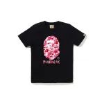 ABC CAMO BY BATHING TEE LADIES Black x Pink