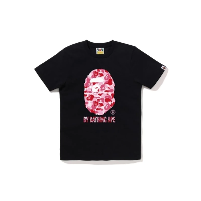 ABC CAMO BY BATHING TEE LADIES Black x Pink 01