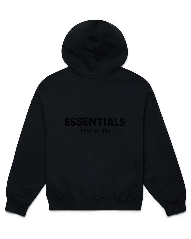 Fear of God Essentials Pullover Chest Logo Hoodie Stretch Limo/Black FW22