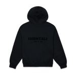 Fear of God Essentials Pullover Chest Logo Hoodie Stretch Limo/Black FW22