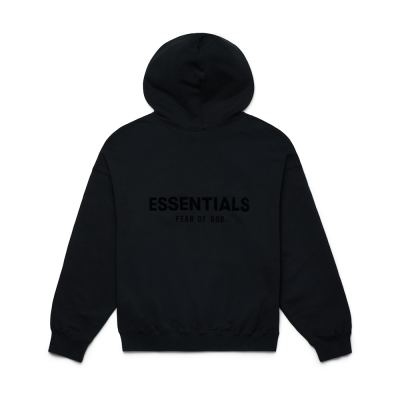 Fear of God Essentials Pullover Chest Logo Hoodie Stretch Limo/Black FW22 02