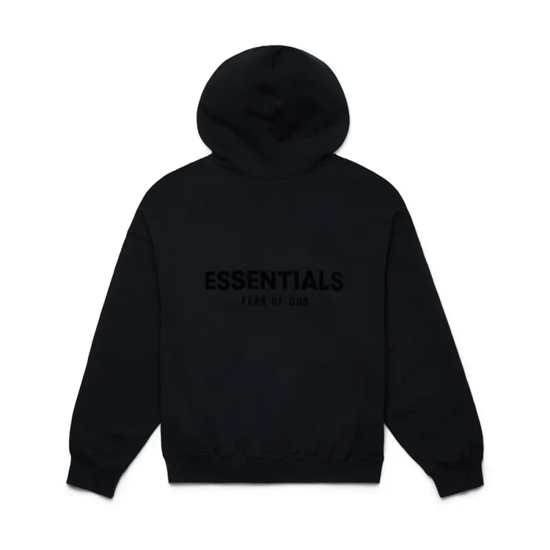 Fear of God Essentials Pullover Chest Logo Hoodie Stretch Limo/Black FW22