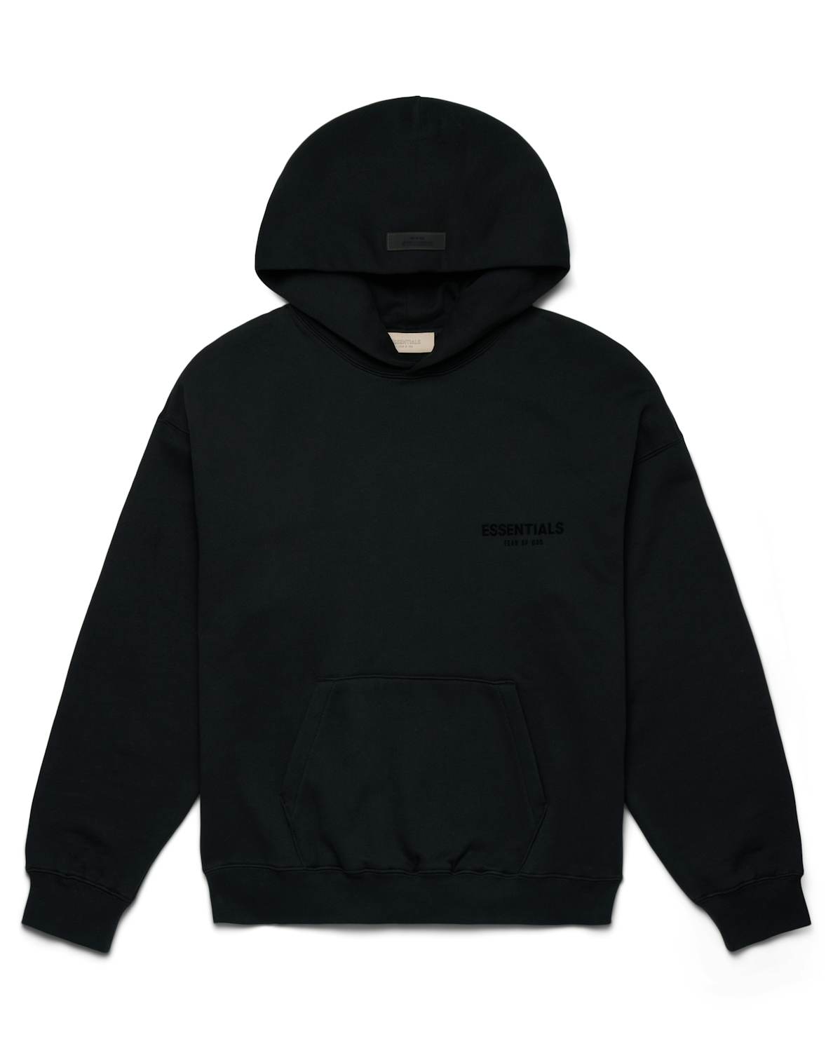 Fear of God Essentials Pullover Chest Logo Hoodie Stretch Limo/Black FW22