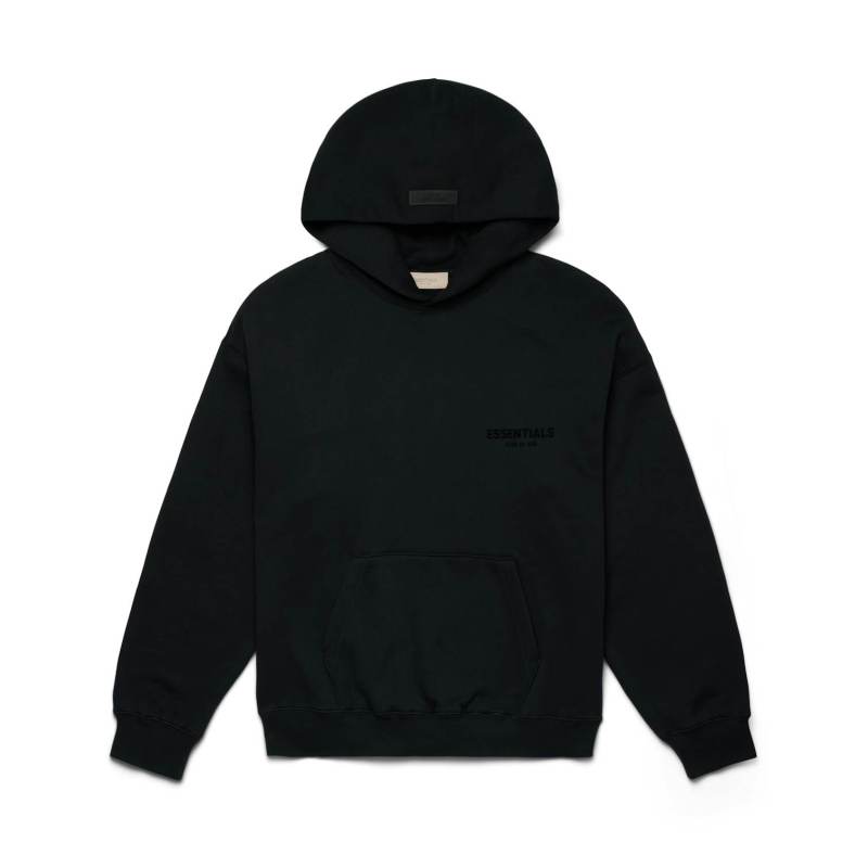 Fear of God Essentials Pullover Chest Logo Hoodie Stretch Limo/Black FW22