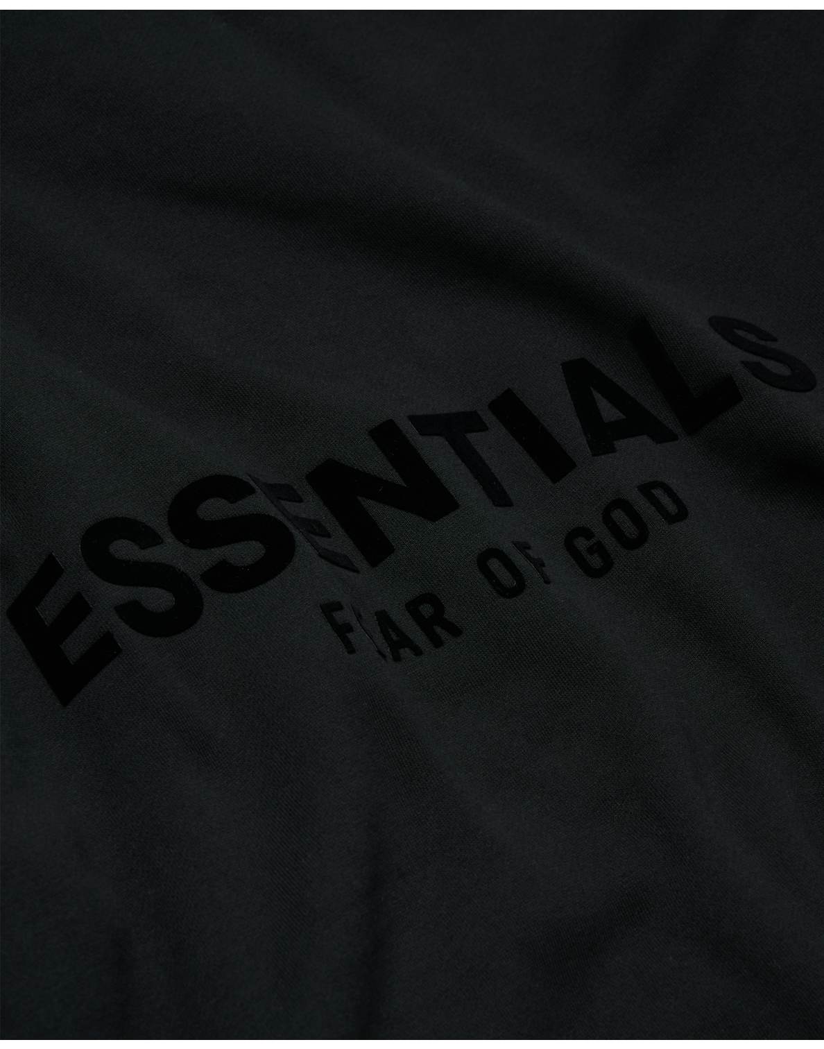 Fear of God Essentials Pullover Chest Logo Hoodie Stretch Limo/Black FW22