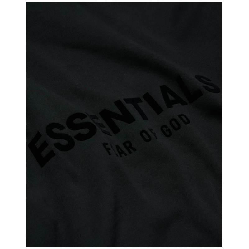 Fear of God Essentials Pullover Chest Logo Hoodie Stretch Limo/Black FW22
