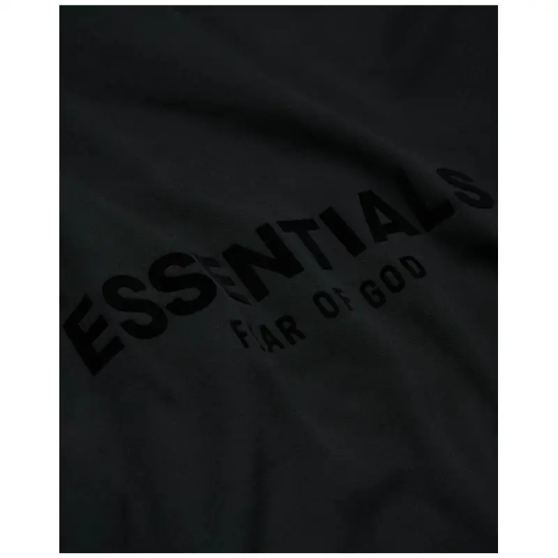 Fear of God Essentials Pullover Chest Logo Hoodie Stretch Limo/Black FW22