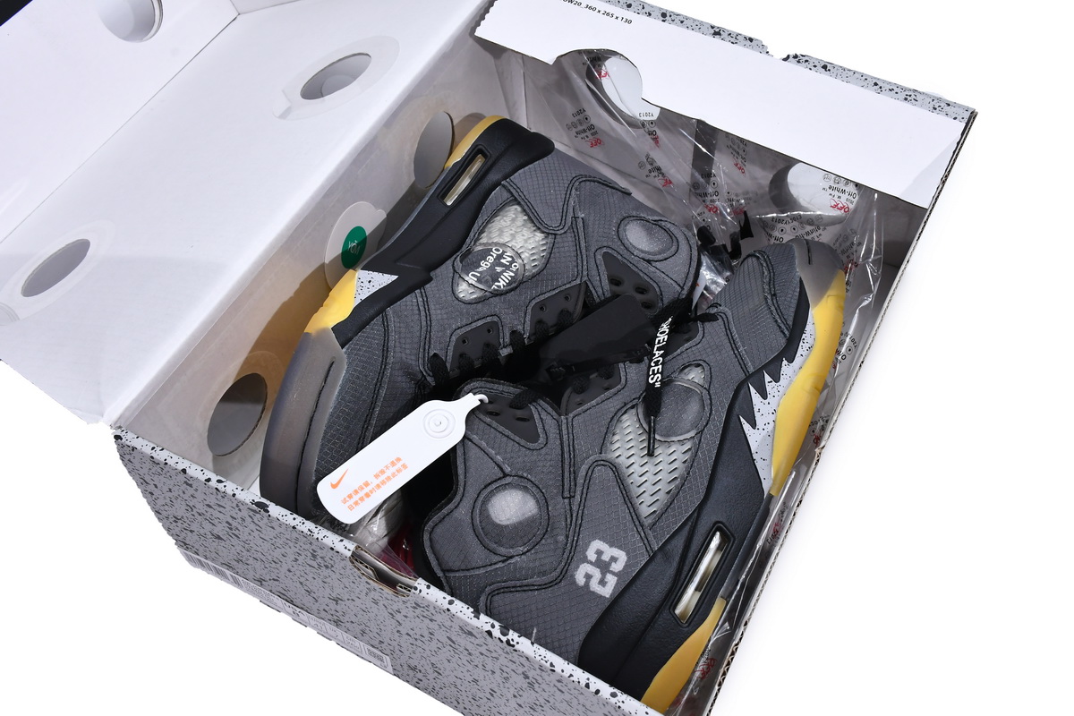 PK God Batch Air Jordan 5 Retro Off-White Black CT8480-001