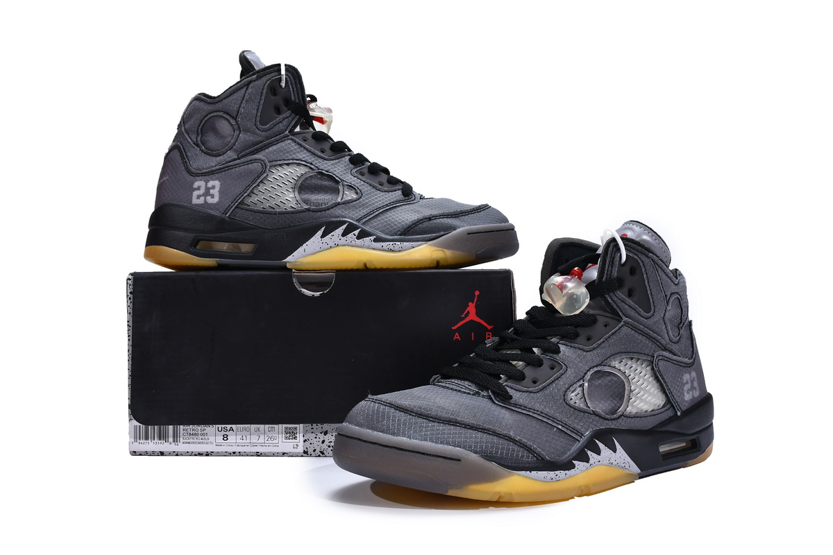 PK God Batch Air Jordan 5 Retro Off-White Black CT8480-001