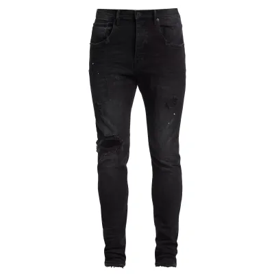 Purple Brand  Over Spray Slim-Fit Jeans P002