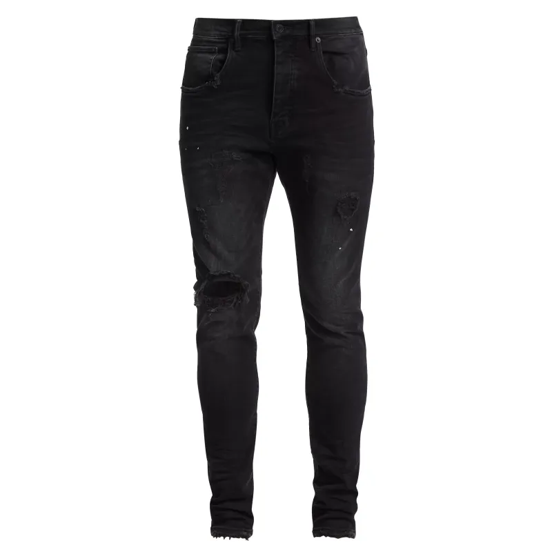 Purple Brand  Over Spray Slim-Fit Jeans P002
