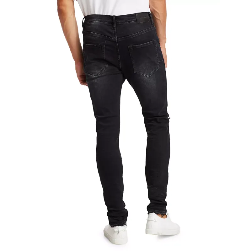 Purple Brand  Over Spray Slim-Fit Jeans P002