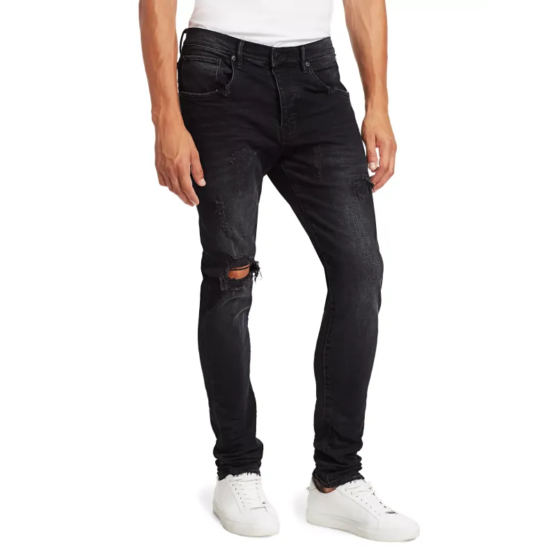Purple Brand  Over Spray Slim-Fit Jeans P002