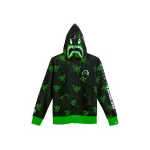 BAPE x Razer Neon Camo Shark Full Zip Hoodie Black Green