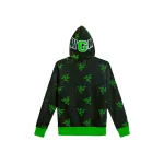 BAPE x Razer Neon Camo Shark Full Zip Hoodie Black Green