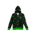 BAPE x Razer Neon Camo Shark Full Zip Hoodie Black Green