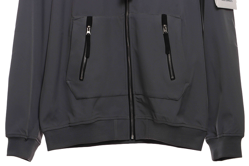 Stone Island Zipper Pocket Sleeve Shirt Jacket Grey