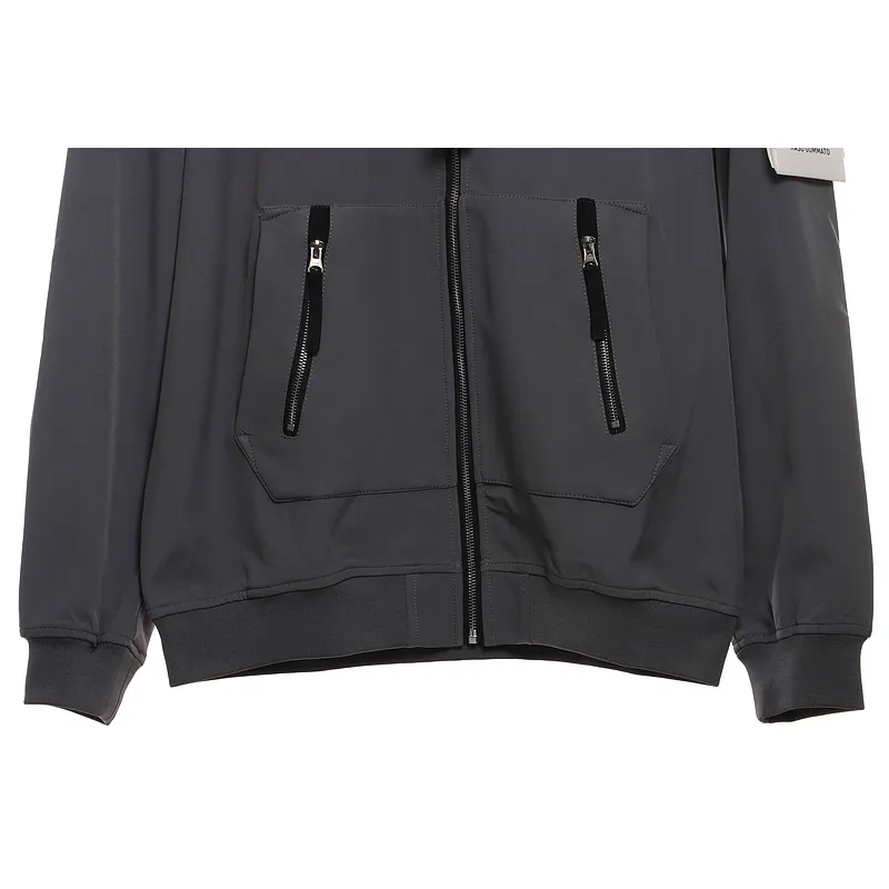 Stone Island Zipper Pocket Sleeve Shirt Jacket Grey