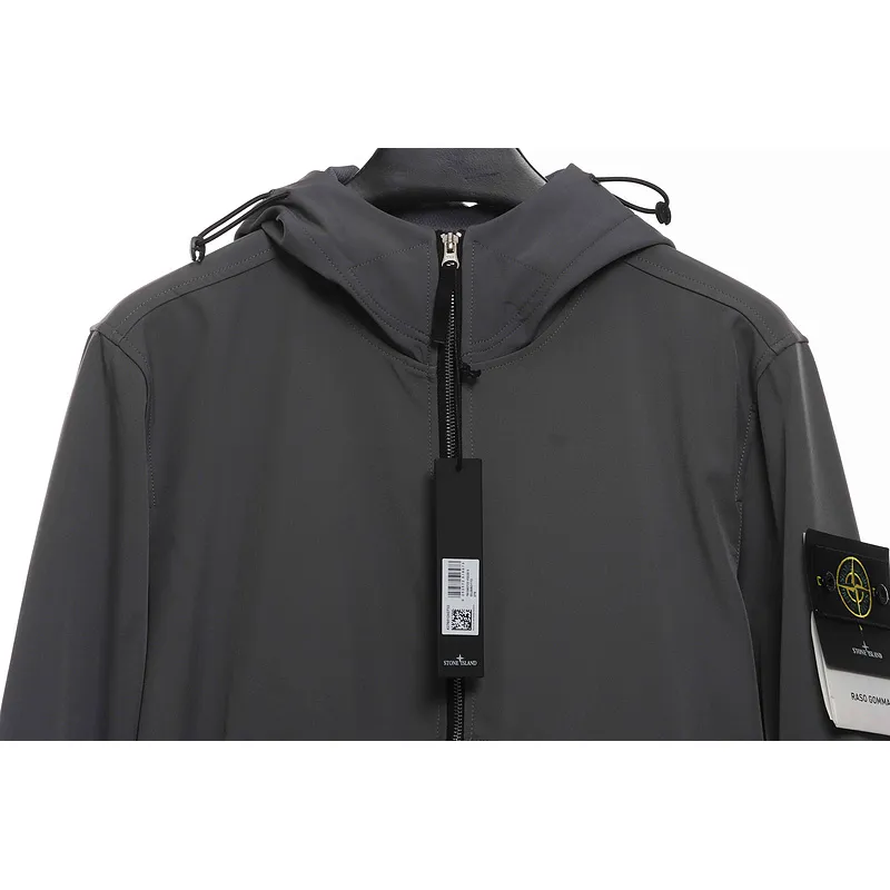 Stone Island Zipper Pocket Sleeve Shirt Jacket Grey