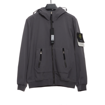 Stone Island Zipper Pocket Sleeve Shirt Jacket Grey 01
