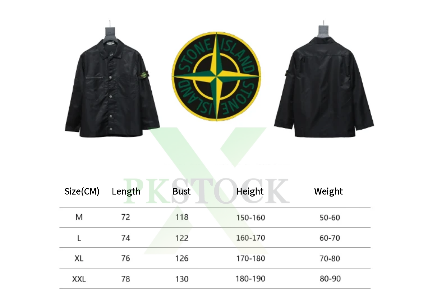 Stone Island Zipper Pocket Sleeve Shirt Jacket Black