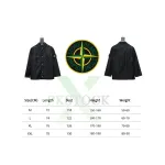 Stone Island Zipper Pocket Sleeve Shirt Jacket Black