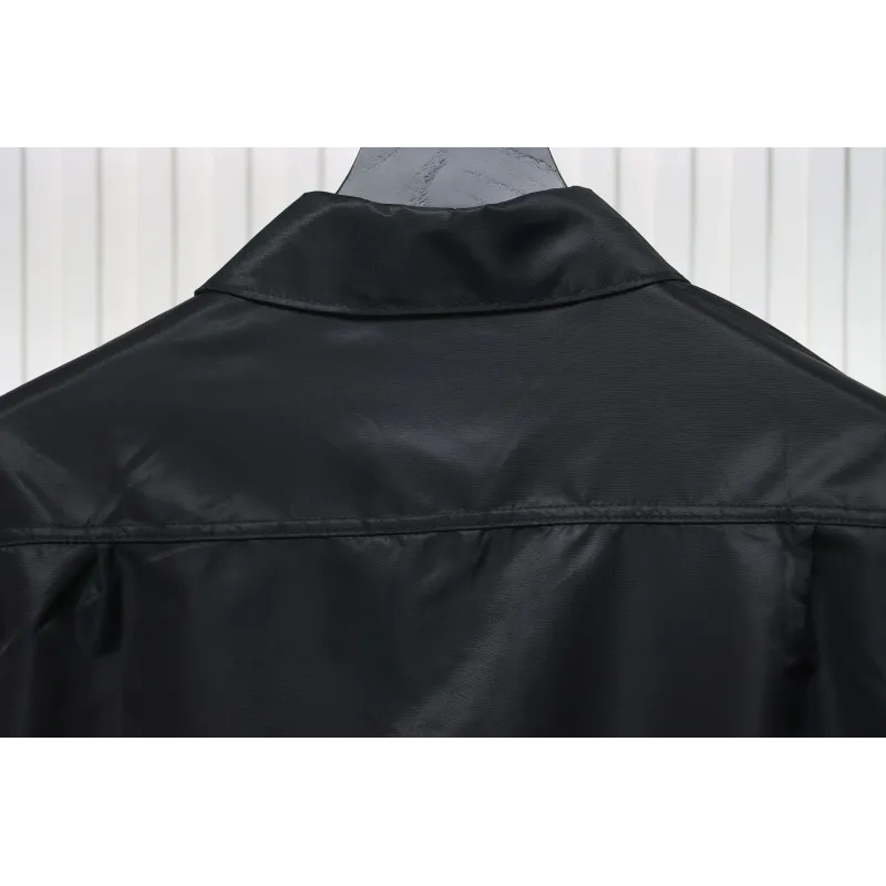 Stone Island Zipper Pocket Sleeve Shirt Jacket Black