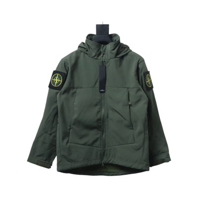 Stone Island Zipper Pocket Sleeve Shirt Jacket Green 01