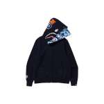 BAPE ABC Camo Shark Wide Fit Full Zip Double Hoodie Navy