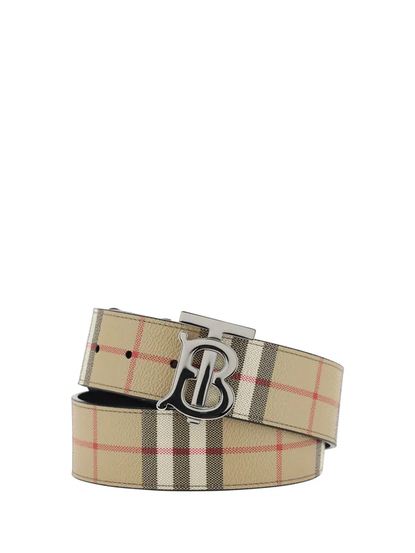 Burberry Thin Reversible Check TB Belt