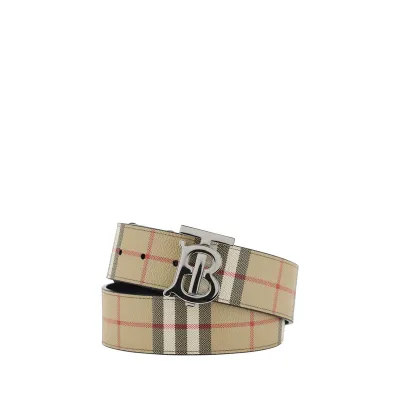 Burberry Thin Reversible Check TB Belt 01