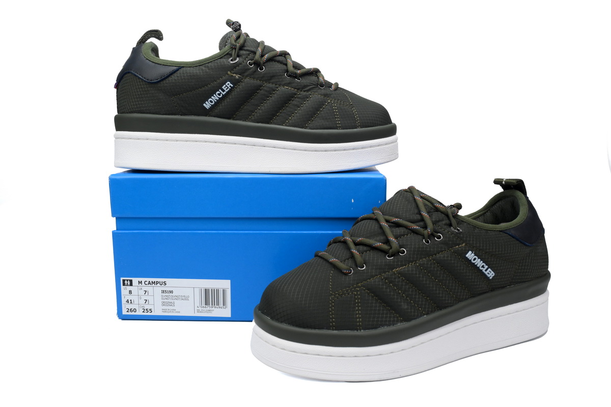 Moncler x adidas Campus "Olive Night"