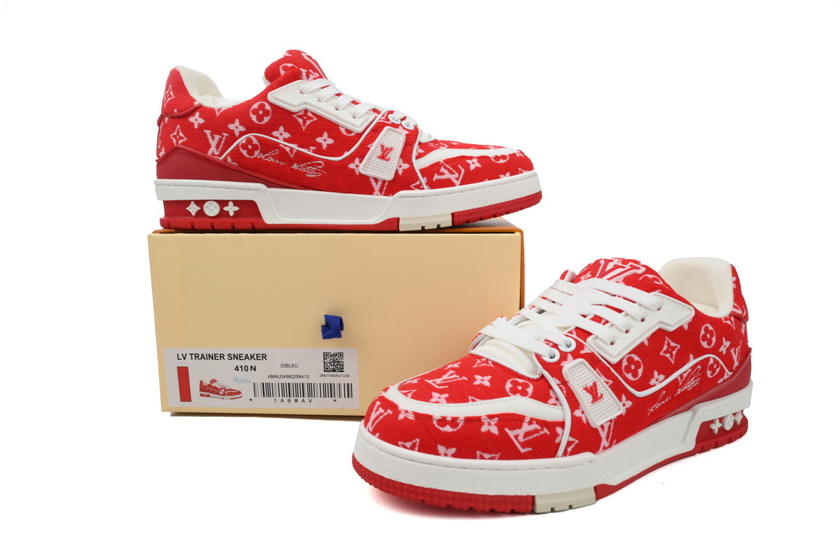 PK God Batch Louis Vuitton Louis Vuitton Trainer Red