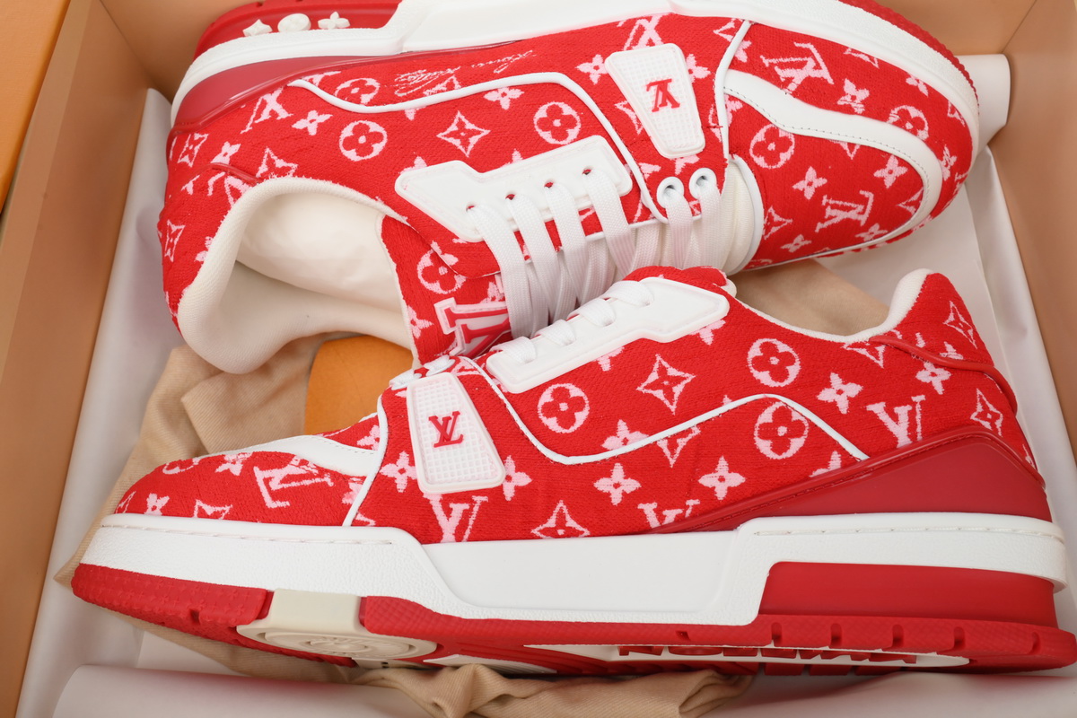 PK God Batch Louis Vuitton Louis Vuitton Trainer Red