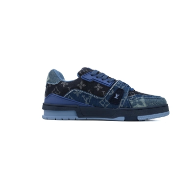 PK God Batch Louis Vuitton Louis Vuitton Trainer Navy Blue 02