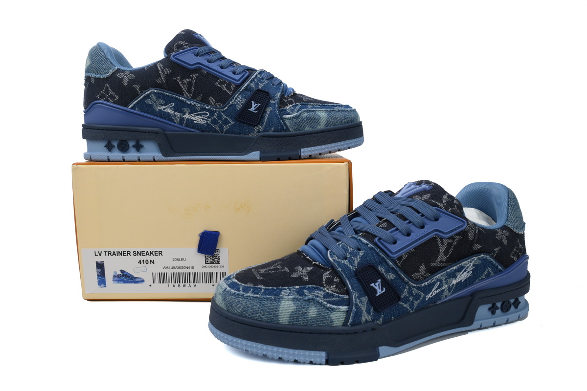 PK God Batch Louis Vuitton Louis Vuitton Trainer Navy Blue