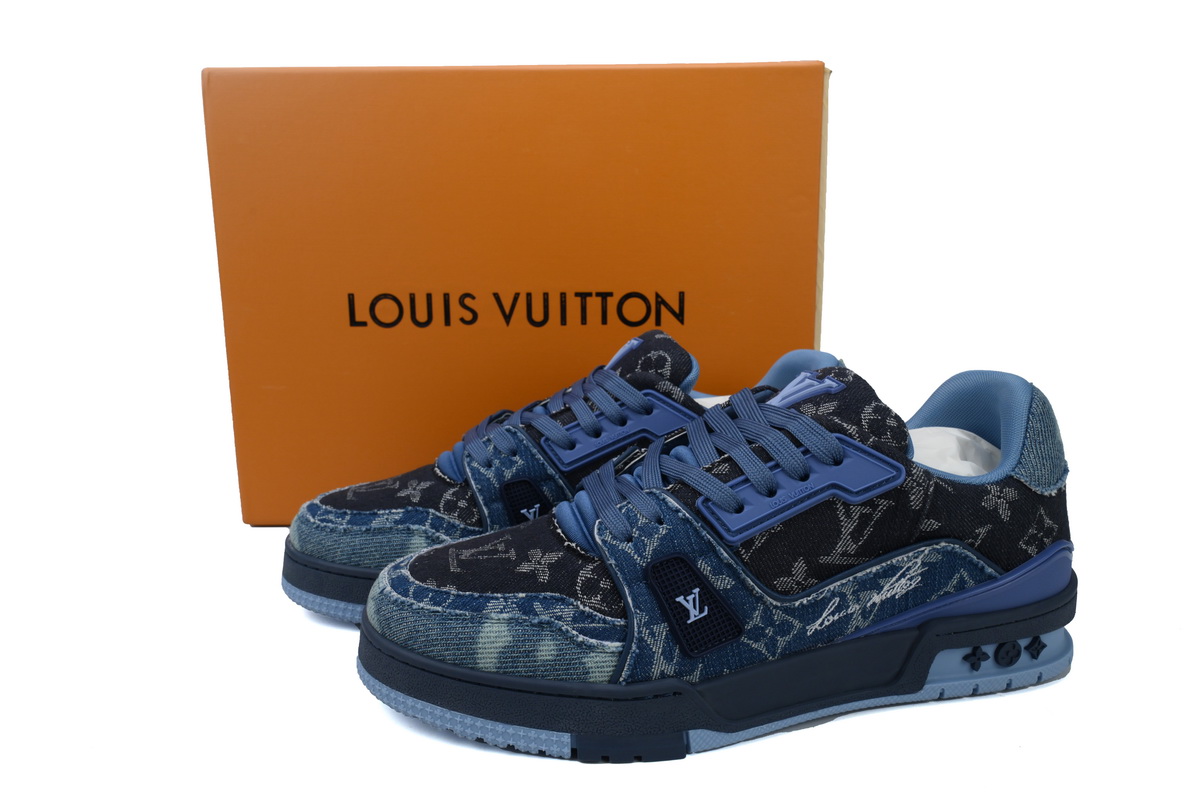 PK God Batch Louis Vuitton Louis Vuitton Trainer Navy Blue