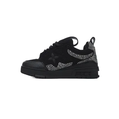 PK God Batch Louis Vuitton Skate Trainer Black Swarovski Monogran 1ABMHV 01
