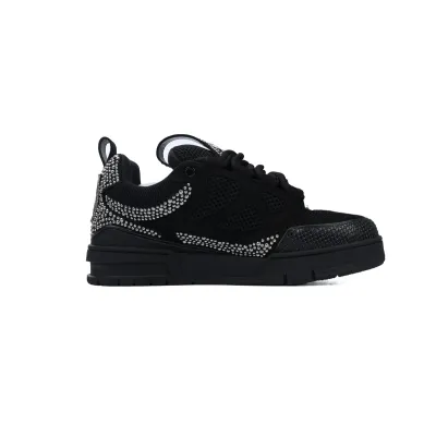PK God Batch Louis Vuitton Skate Trainer Black Swarovski Monogran 1ABMHV 02