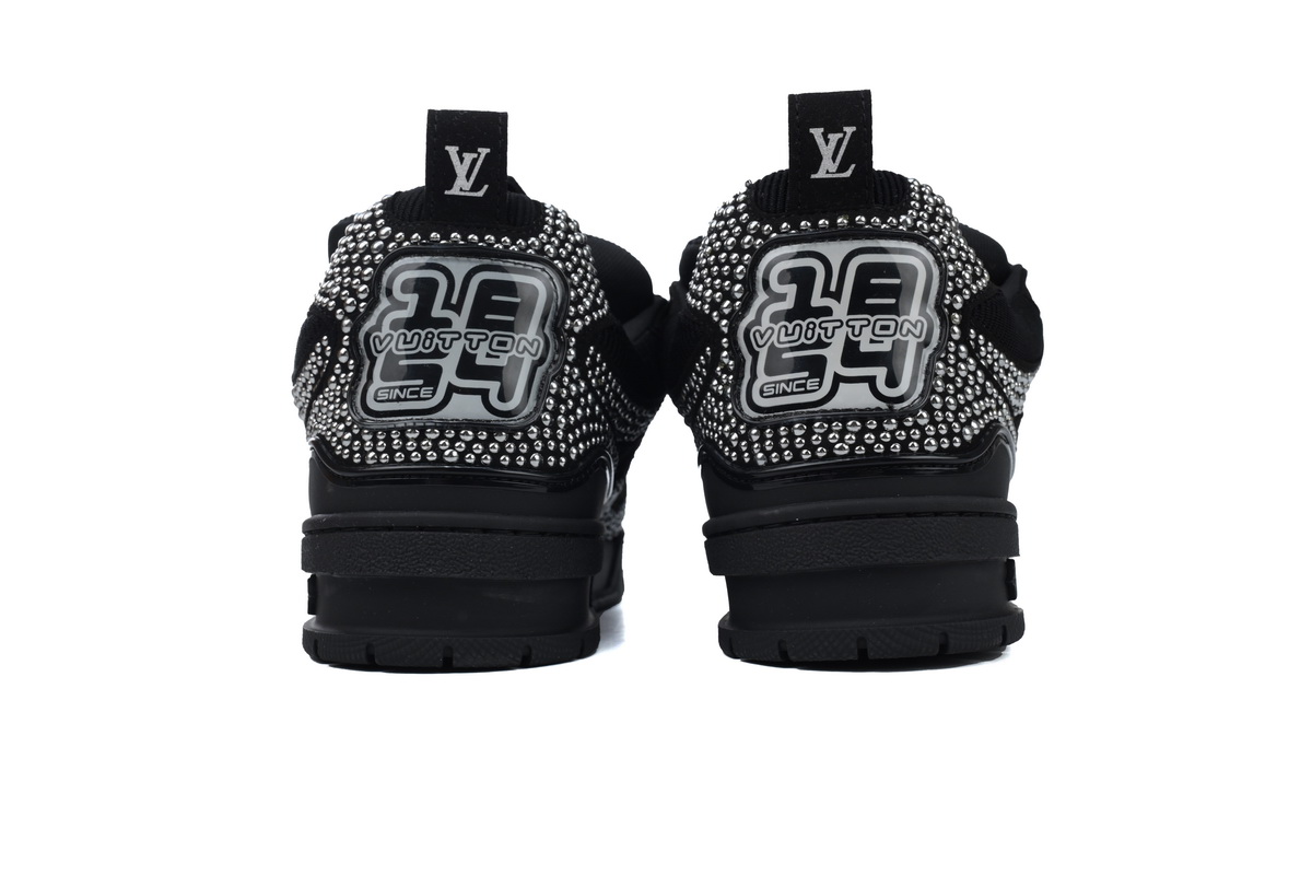 PK God Batch Louis Vuitton Skate Trainer Black Swarovski Monogran 1ABMHV