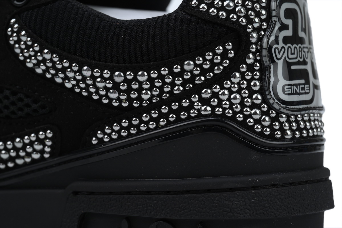 PK God Batch Louis Vuitton Skate Trainer Black Swarovski Monogran 1ABMHV