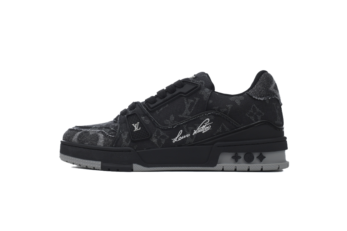 PK God Batch Louis Vuitton Trainer 'Black Monogram Denim